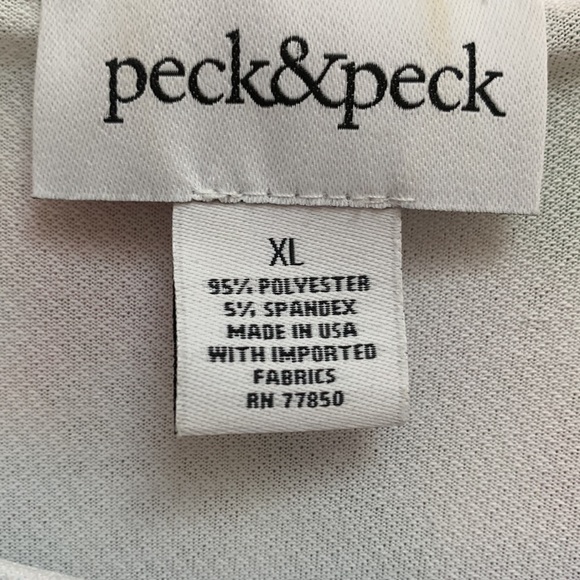 EUC Peck&Peck Double Layered Tropical Print Top XL - Picture 3 of 8